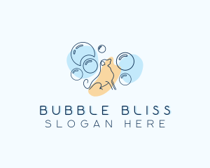 Bubble Dog Grooming logo design