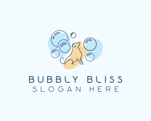 Bubble Dog Grooming logo design