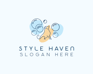 Shelter - Bubble Dog Grooming logo design