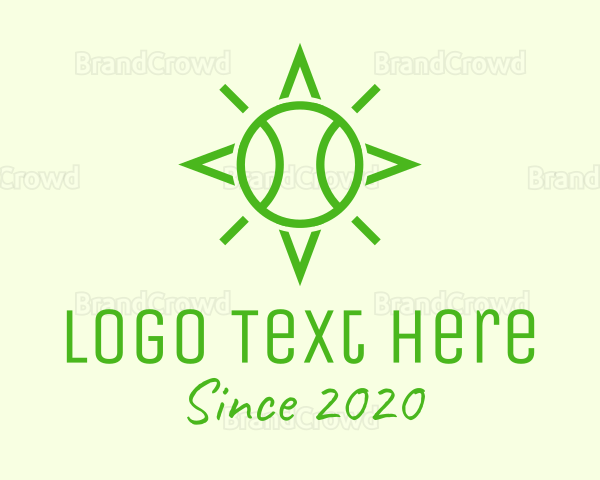 Green Tennis Ball Star Logo