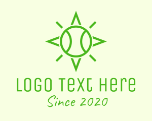 Tourney - Green Tennis Ball Star logo design