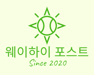 Green Tennis Ball Star logo design