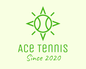 Tennis - Green Tennis Ball Star logo design