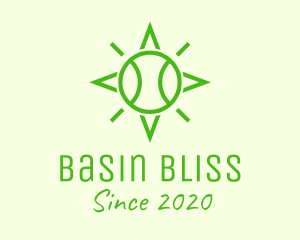 Green Tennis Ball Star logo design