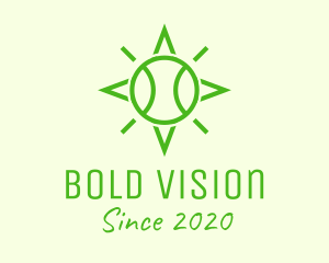 Green Tennis Ball Star logo design