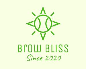 Green Tennis Ball Star logo design