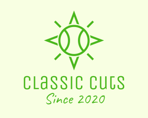 Green Tennis Ball Star logo design