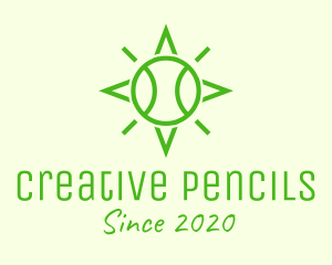 Green Tennis Ball Star logo design