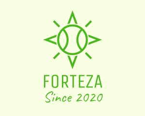 Green Tennis Ball Star logo design