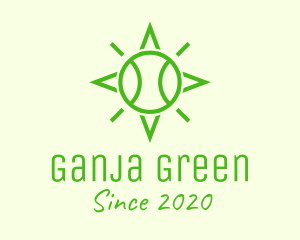 Green Tennis Ball Star logo design