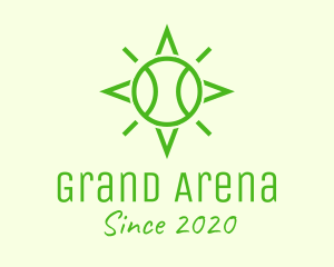 Green Tennis Ball Star logo design