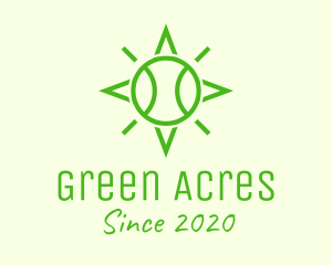 Green Tennis Ball Star logo design