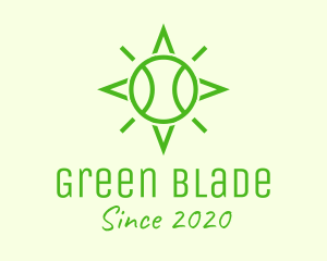 Green Tennis Ball Star logo design