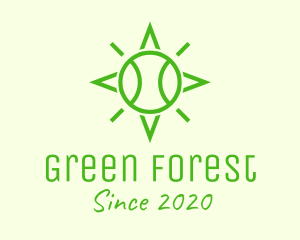 Green Tennis Ball Star logo design