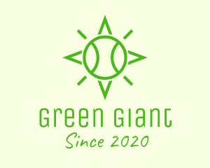 Green Tennis Ball Star logo design