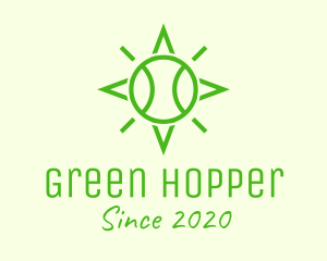 Green Tennis Ball Star logo design