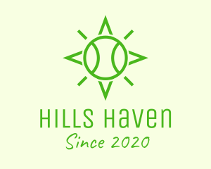 Green Tennis Ball Star logo design