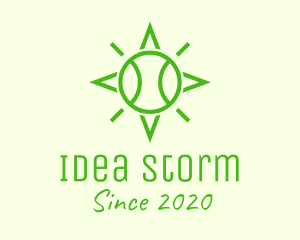 Green Tennis Ball Star logo design