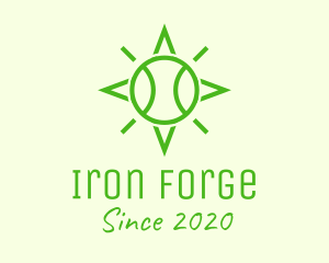 Green Tennis Ball Star logo design