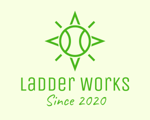 Green Tennis Ball Star logo design