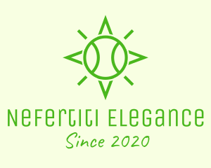 Green Tennis Ball Star logo design