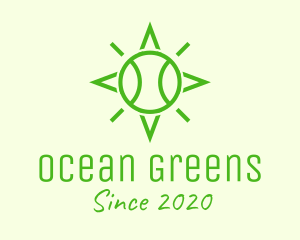 Green Tennis Ball Star logo design