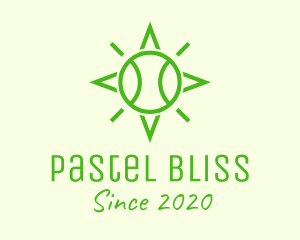 Green Tennis Ball Star logo design