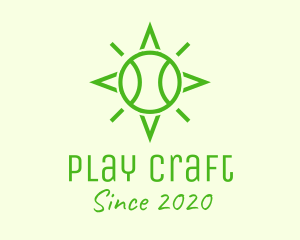 Green Tennis Ball Star logo design