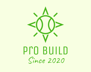 Green Tennis Ball Star logo design