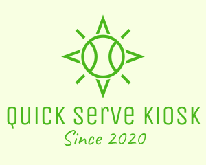 Green Tennis Ball Star logo design