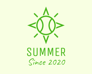 Green Tennis Ball Star logo design