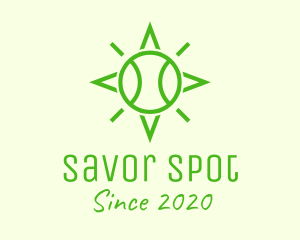 Green Tennis Ball Star logo design