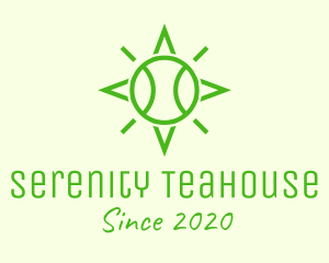 Green Tennis Ball Star logo design