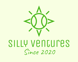 Green Tennis Ball Star logo design