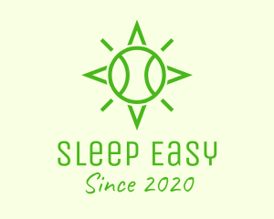 Green Tennis Ball Star logo design