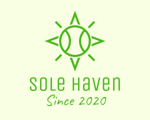 Green Tennis Ball Star logo design