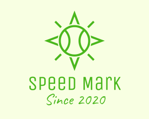 Green Tennis Ball Star logo design