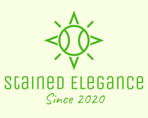 Green Tennis Ball Star logo design