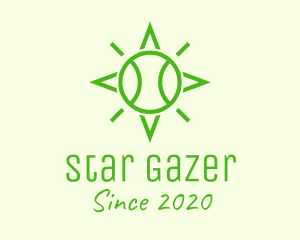 Green Tennis Ball Star logo design