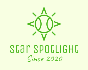 Green Tennis Ball Star logo design