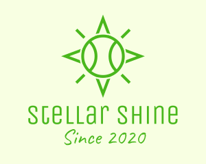 Green Tennis Ball Star logo design