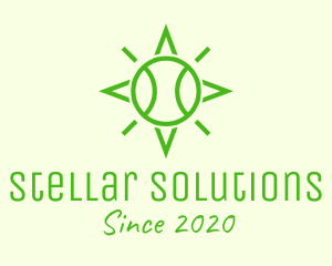 Star - Green Tennis Ball Star logo design