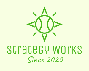 Green Tennis Ball Star logo design