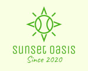 Green Tennis Ball Star logo design