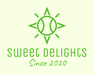 Green Tennis Ball Star logo design