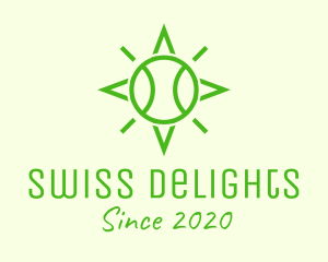 Green Tennis Ball Star logo design