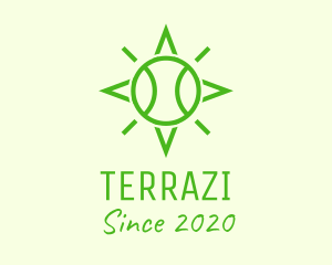 Green Tennis Ball Star logo design