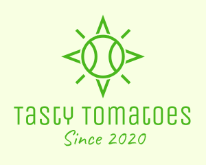 Green Tennis Ball Star logo design