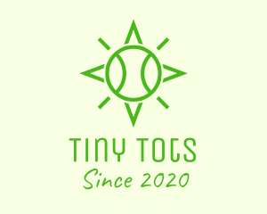 Green Tennis Ball Star logo design