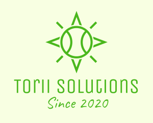 Green Tennis Ball Star logo design